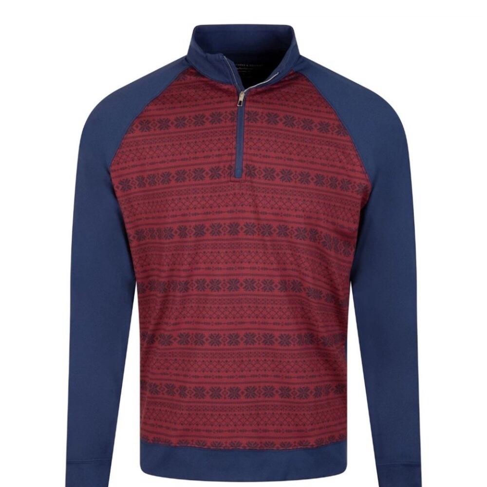 NWT Holderness & Bourne Robinson Dry Luxe Performance Quarter Zip Pullover XL